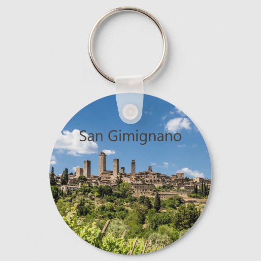 サンギミニャーナトスカーニイタリアパノラマサンダインメント キーホルダー (正面)