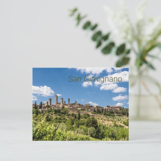 サンギミニャーナトスカーニイタリアパノラマサンダインメント シーズンポストカード (スタンド正面)