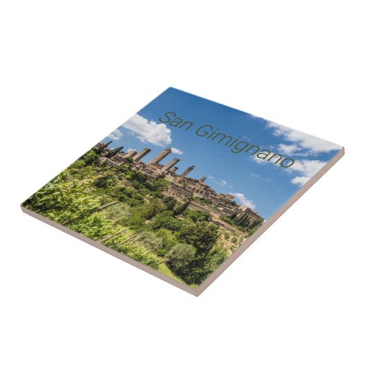 サンギミニャーナトスカーニイタリアパノラマサンダインメント タイル (側面)