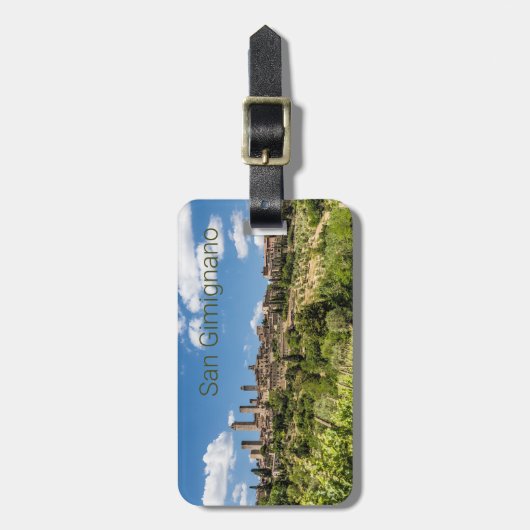 サンギミニャーナトスカーニイタリアパノラマサンダインメント ラゲッジタグ (正面縦)