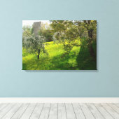 サンギミニャーノの外壁 キャンバスプリント (インサイチュ (ウッドフロア))