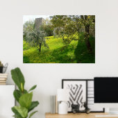 サンギミニャーノの外壁 ポスター (ホームオフィス)