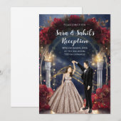 サンギート招待状 インドの受付カード 招待状 (正面/裏面)