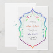 サンギート インド シーク教 結婚式 招待状 (正面/裏面)