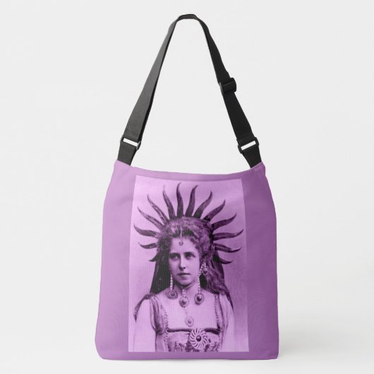 サンクイーンとしてルーマニアの女王マリー – ラベンダー クロスボディバッグ (正面)