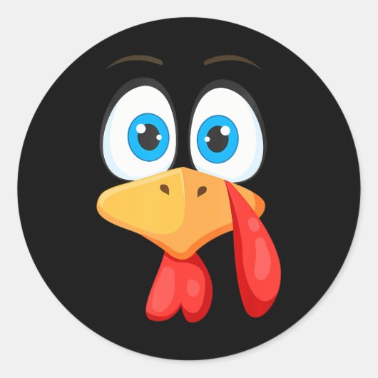 サンクスおもしろいサンクトル顔 ラウンドシール (正面)