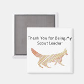 サンクスカウトリーダーキツネ マグネット (正面/裏面)