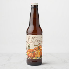 サンクスギビングのカボチャ ビールラベル