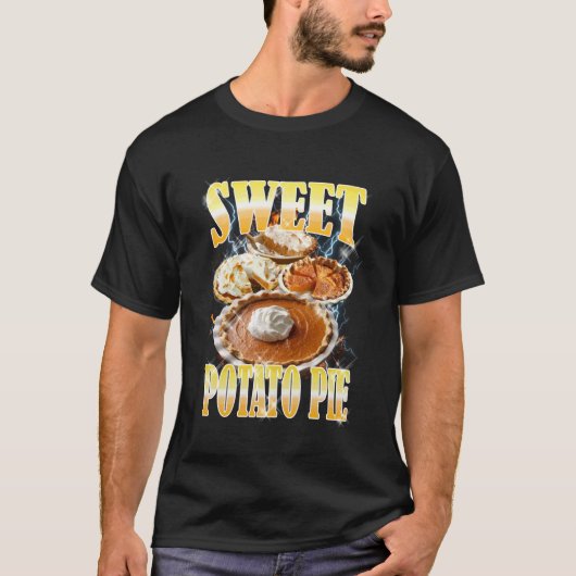 サンクスギビングのサツマイモパイ 海賊版 90年代ラップロック Tシャツ (正面)