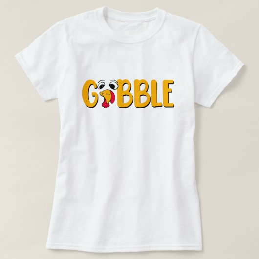 サンクスギビングのターキーの面白Tシャツ Tシャツ (デザイン正面)