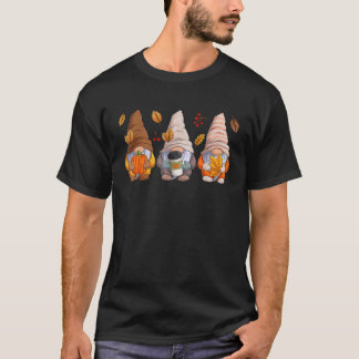 サンクスギビングのノーム 女性 秋の季節 ノーム Tシャツ