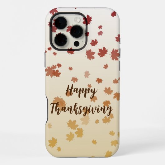 サンクスギビングのメープルの葉 iPhoneケース (裏面)