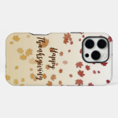 サンクスギビングのメープルの葉 iPhoneケース (裏面横)