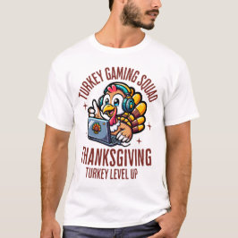 サンクスギビングの七面鳥ゲーミングチーム Tシャツ