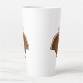 サンクスギビングの七面鳥シェフ カフェラテマグ (正面)