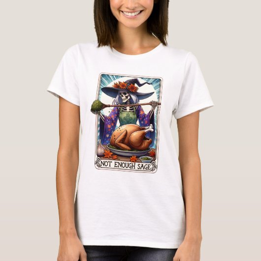 サンクスギビングの七面鳥 不足のセージ魔法使い Tシャツ (正面)