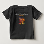 サンクスギビングの公式ターキーテスター ベビーTシャツ (裏面)