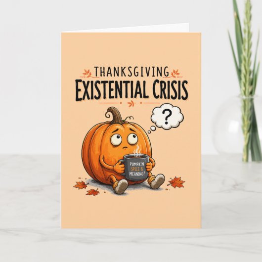 サンクスギビングの存在危機パンプキンコーヒーマグ カード (正面)
