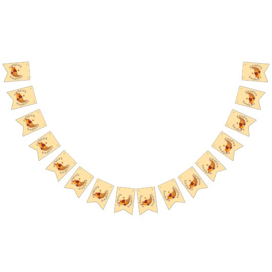 サンクスギビングの旗の上にコルヌコピア バンティングフラッグ (全)