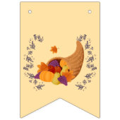 サンクスギビングの旗の上にコルヌコピア バンティングフラッグ (第2の旗)