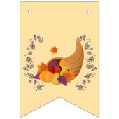 サンクスギビングの旗の上にコルヌコピア バンティングフラッグ (第1の旗)