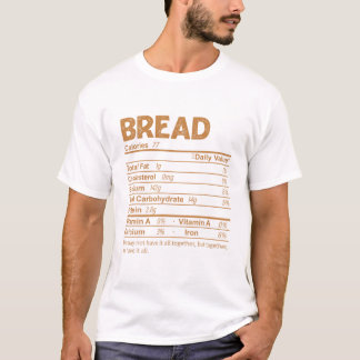 サンクスギビングの面白いパン栄養表示 Tシャツ