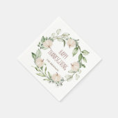 サンクスギビングカボチャ秋ユーカリ緑 スタンダードカクテルナプキン (角)