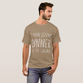 サンクスギビングディナーが原因で遅れてる オーバーサイズ Tシャツ (正面フル)