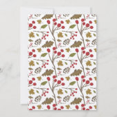 サンクスギビングディナー　素朴な秋の落ち葉 招待状 (裏面)