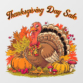 サンクスギビングデーセール 秋の収穫 グラフィック ウィンドウサイン (シート)