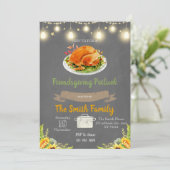 サンクスギビングパーティーのご招待（持ち寄り形式） 招待状 (スタンド正面)