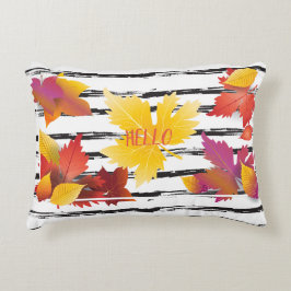 サンクスギビングホリデー秋メープル葉ズブラシデコール アクセントクッション