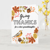 サンクスギビングリースfor孫娘カスタムフロント カード (黄色い花)