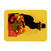 サンクスギビングルチャットノワールとトルコ巡礼者 マグネット (横)