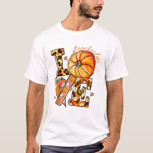サンクスギビング先生ライフパンプキン Tシャツ (正面)