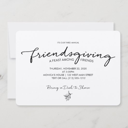 サンクスギビング招待状 招待状 (正面)