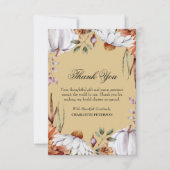サンクスギビング秋秋シーズンブライダルシャワー サンキューカード (正面)