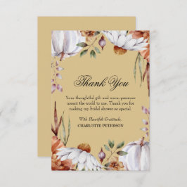 サンクスギビング秋秋シーズンブライダルシャワー サンキューカード