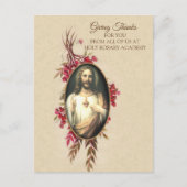 サンクスギビング聖なるハート・オブ・イエス秋フローラ ポストカード (正面)