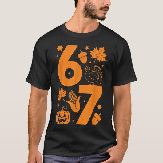 サンクスギビング67シャツ - 秋の七面鳥 Tシャツ (正面)