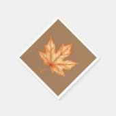 サンクスギビング ウォーターカラー 紅葉 スタンダードカクテルナプキン (角)
