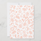 サンクスギビング・ディナー招待状 招待状 (裏面)