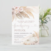 サンクスギビング ディナー パーティー 感謝の秋 招待状 (スタンド正面)