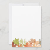 サンクスギビング ディナー 秋の落ち葉 ラスティック ディナー 招待状 (裏面)