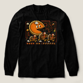 サンクスギビング パンプキンパイ 逃げる七面鳥 アーケード トライブレンドTシャツ