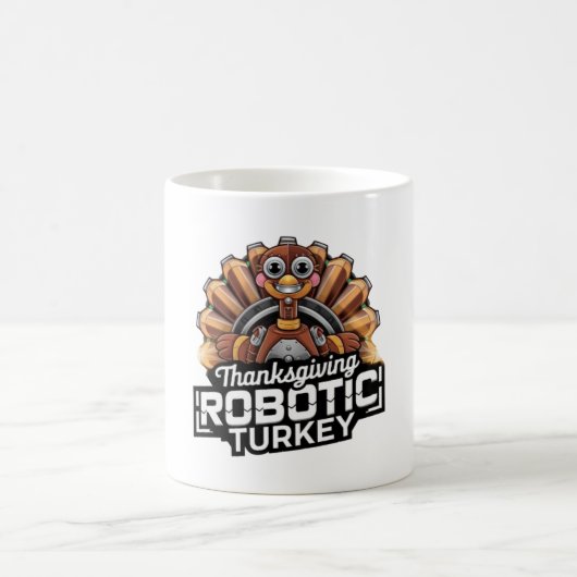 サンクスギビング ロボット 七面鳥 コーヒーマグカップ (中央)