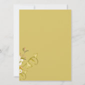 サンクスギビング  水彩  ルーストイックグリーン 葉 招待状 (裏面)