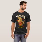 サンクスギビング 猫 偽猫 ニャー サンクスギビング 七面鳥 Tシャツ (正面フル)
