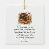 サンクスギビングTom Turkey Keepsake セラミックオーナメント (裏面)