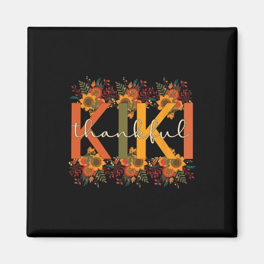 サンクスフルキキキ祖母サンクスギビングキキグランマ マグネット (正面)